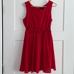 Red cute cut out forever 21 dress